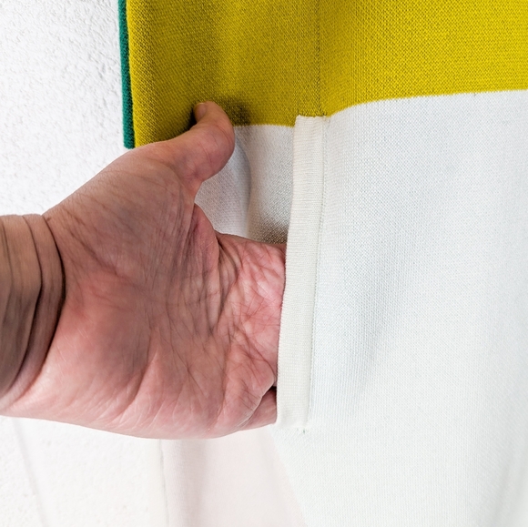 Anthropologie Moth Mini Dress Knit Sleeveless Tunic Green Retro 70s Colorful S/M - Picture 7 of 13